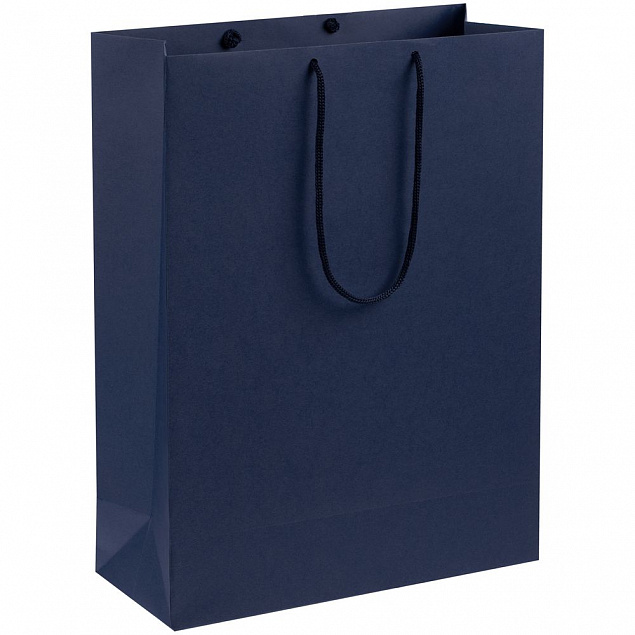 Пакет бумажный Porta XL, темно-синий с логотипом в Балашихе заказать по выгодной цене в кибермаркете AvroraStore