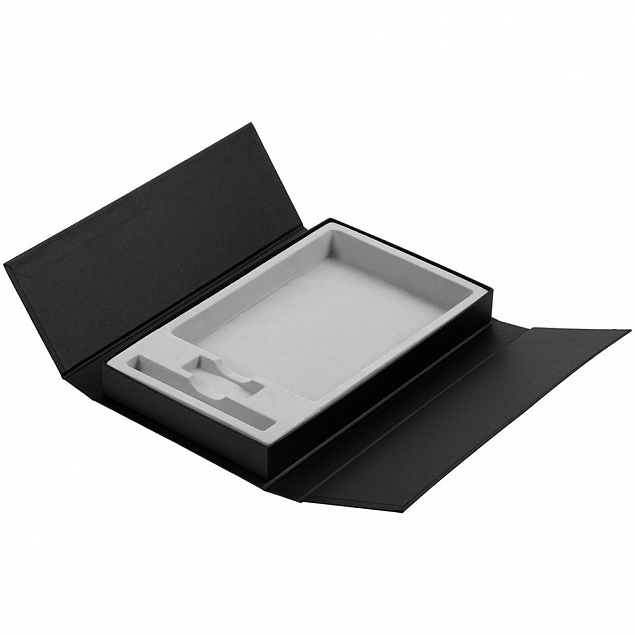 Коробка Triplet под ежедневник, флешку и ручку, черная с логотипом в Балашихе заказать по выгодной цене в кибермаркете AvroraStore
