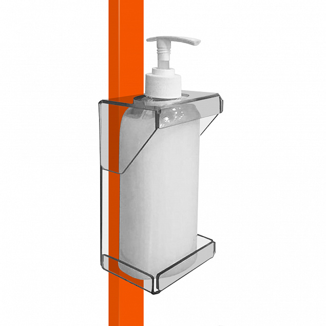 Стеллаж под 4 бутылки воды с рекламным полем, оранжевый с логотипом в Балашихе заказать по выгодной цене в кибермаркете AvroraStore