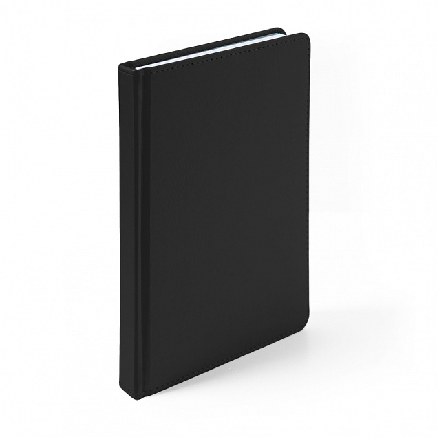 Ежедневник недатированный Campbell, А5,  черный, белый блок с логотипом в Балашихе заказать по выгодной цене в кибермаркете AvroraStore