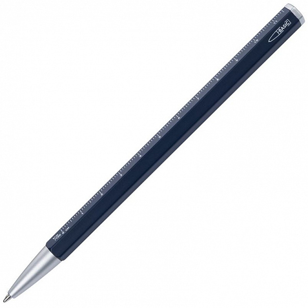 Ручка шариковая Construction Basic, темно-синяя с логотипом в Балашихе заказать по выгодной цене в кибермаркете AvroraStore