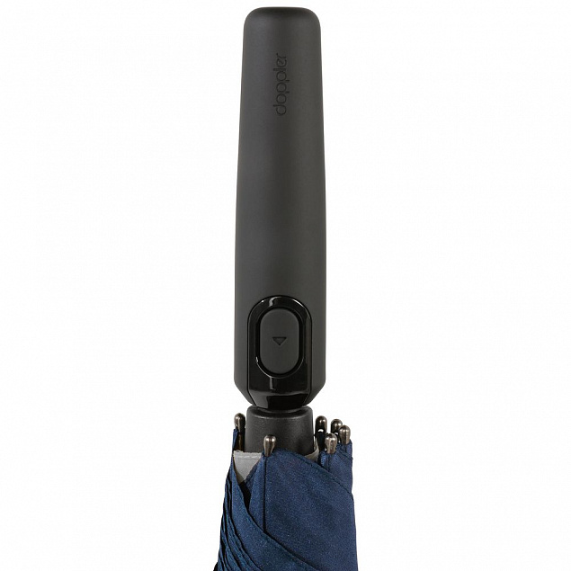 Зонт-трость Fiber Move AC, темно-синий с серым с логотипом в Балашихе заказать по выгодной цене в кибермаркете AvroraStore