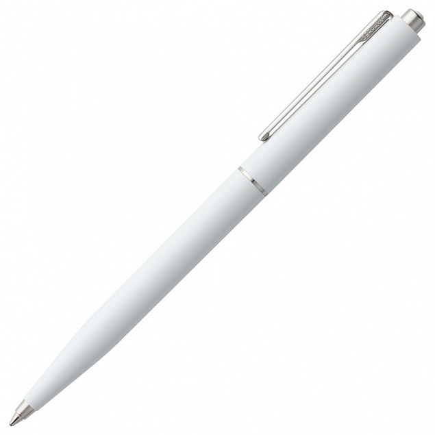 Ручка шариковая Senator Point ver.2, белая с логотипом в Балашихе заказать по выгодной цене в кибермаркете AvroraStore