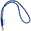 Шнурок для бейджа Tube Long, черный с синим с логотипом в Балашихе заказать по выгодной цене в кибермаркете AvroraStore