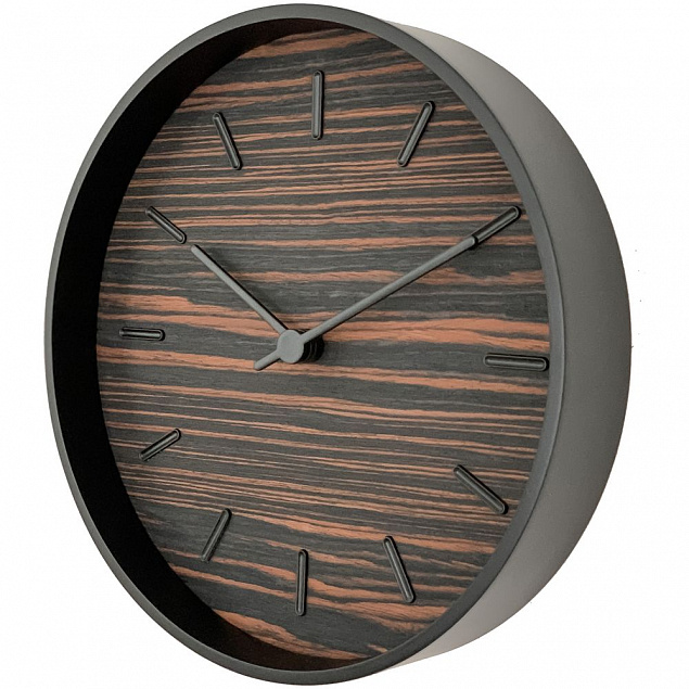 Часы настенные Tara, шпон с логотипом в Балашихе заказать по выгодной цене в кибермаркете AvroraStore