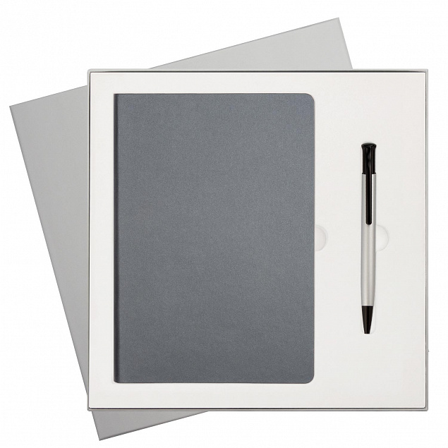 Подарочный набор Portobello/Star серый (Ежедневник недат А5, Ручка) с логотипом в Балашихе заказать по выгодной цене в кибермаркете AvroraStore