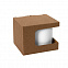 Коробка для кружек 23504, 26701, размер 12,3х10,0х9,2 см, микрогофрокартон, коричневый с логотипом в Балашихе заказать по выгодной цене в кибермаркете AvroraStore