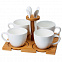 Набор "Ксю":чайная пара (4шт) и чайная ложка (4шт) с подставкой в подарочной упаковке с логотипом в Балашихе заказать по выгодной цене в кибермаркете AvroraStore