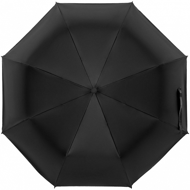 Зонт складной с защитой от УФ-лучей Sunbrella, черный с логотипом в Балашихе заказать по выгодной цене в кибермаркете AvroraStore