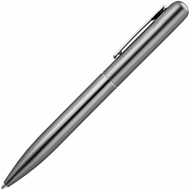 Ручка шариковая Scribo, серо-стальная с логотипом в Балашихе заказать по выгодной цене в кибермаркете AvroraStore
