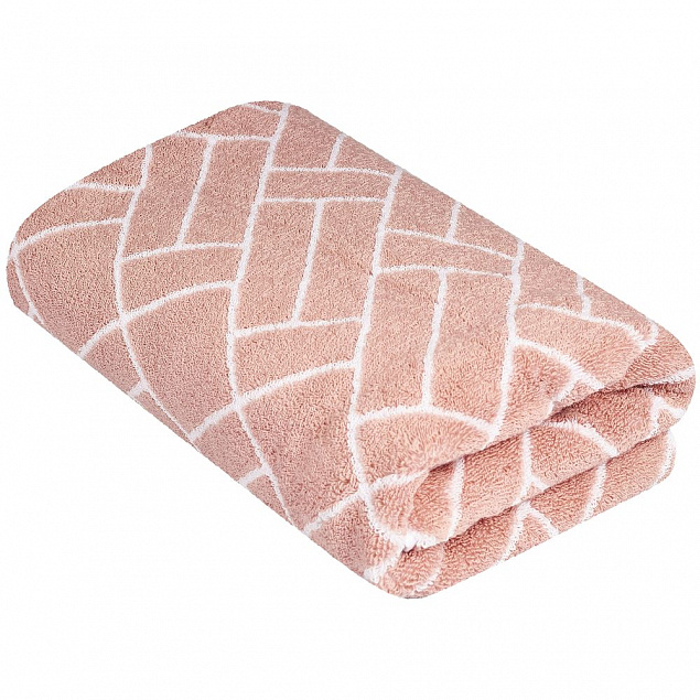 Полотенце махровое Tiler Large, розовое с логотипом в Балашихе заказать по выгодной цене в кибермаркете AvroraStore