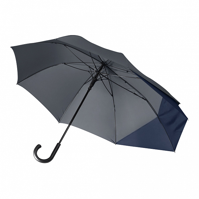 Зонт-трость Portobello Dune, серый/синий с логотипом в Балашихе заказать по выгодной цене в кибермаркете AvroraStore