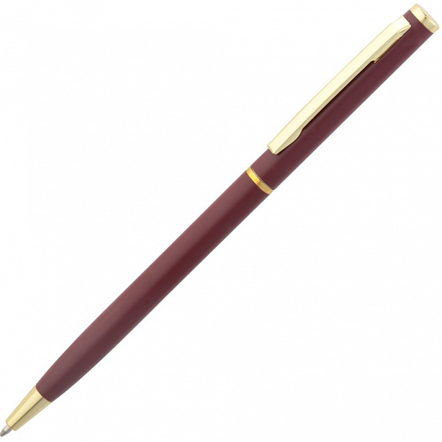 Ручка шариковая Hotel Gold, ver.2, бордовая с логотипом в Балашихе заказать по выгодной цене в кибермаркете AvroraStore