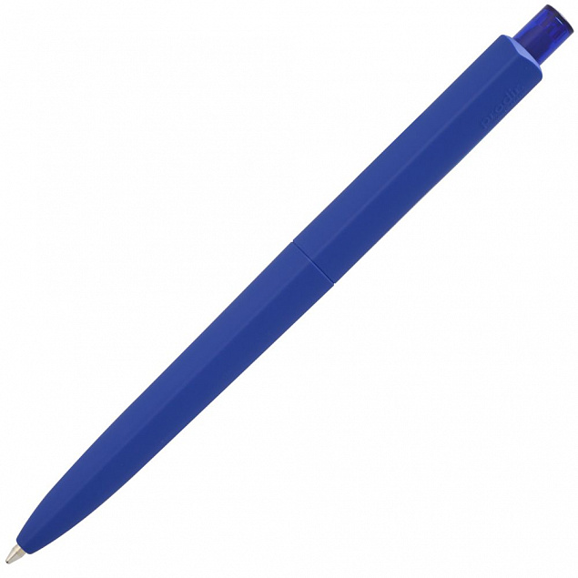 Ручка шариковая Prodir DS8 PRR-Т Soft Touch, синяя с логотипом в Балашихе заказать по выгодной цене в кибермаркете AvroraStore