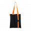 Шопер Superbag black (чёрный с оранжевым) с логотипом в Балашихе заказать по выгодной цене в кибермаркете AvroraStore