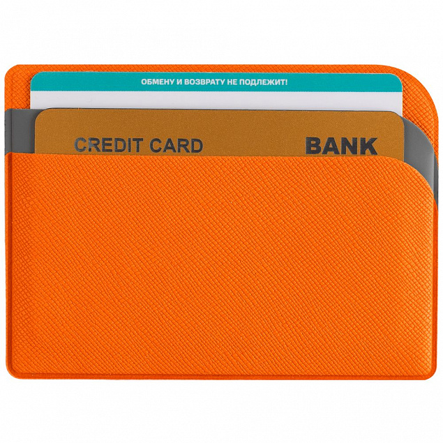 Чехол для карточек Dual, оранжевый с логотипом в Балашихе заказать по выгодной цене в кибермаркете AvroraStore