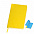 Бизнес-блокнот  "Funky" А5, голубой, желтый форзац, мягкая обложка,  в линейку с логотипом в Балашихе заказать по выгодной цене в кибермаркете AvroraStore