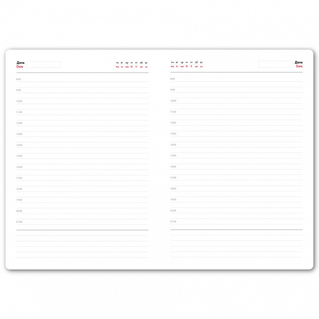 Ежедневник недатированный Duncan, А5,  серый, белый блок с логотипом в Балашихе заказать по выгодной цене в кибермаркете AvroraStore