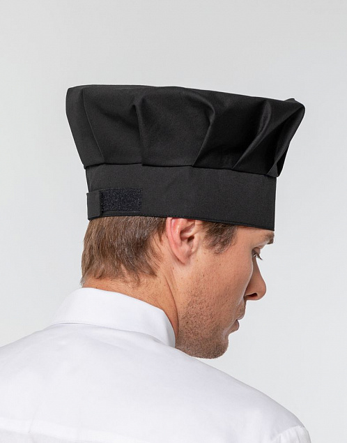 Колпак поварской Cookery, черный с логотипом в Балашихе заказать по выгодной цене в кибермаркете AvroraStore