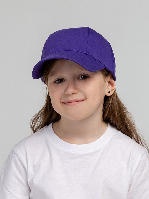 Бейсболка детская Capture Kids, фиолетовая с логотипом в Балашихе заказать по выгодной цене в кибермаркете AvroraStore