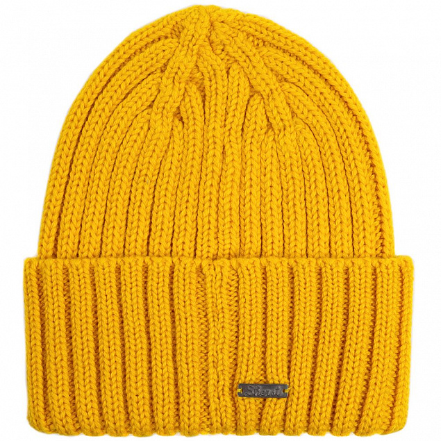 Шапка Uni, желтая с логотипом в Балашихе заказать по выгодной цене в кибермаркете AvroraStore