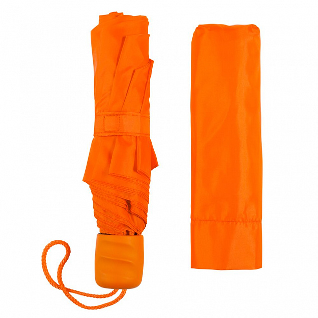 Зонт складной Unit Basic, оранжевый с логотипом в Балашихе заказать по выгодной цене в кибермаркете AvroraStore