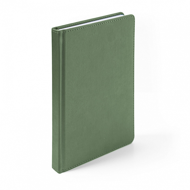 Ежедневник недатированный Campbell, А5,  зеленый, белый блок с логотипом в Балашихе заказать по выгодной цене в кибермаркете AvroraStore