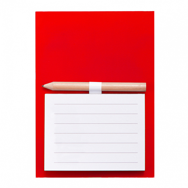 Блокнот с магнитом YAKARI, 40 листов, карандаш в комплекте, красный, картон с логотипом в Балашихе заказать по выгодной цене в кибермаркете AvroraStore
