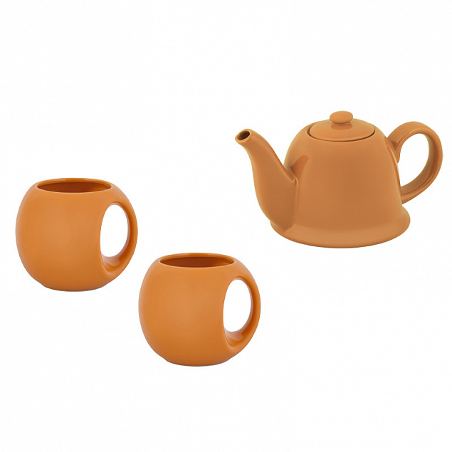 Набор чайный "СлуЧАЙный восторг", оранжевый/белый с логотипом в Балашихе заказать по выгодной цене в кибермаркете AvroraStore