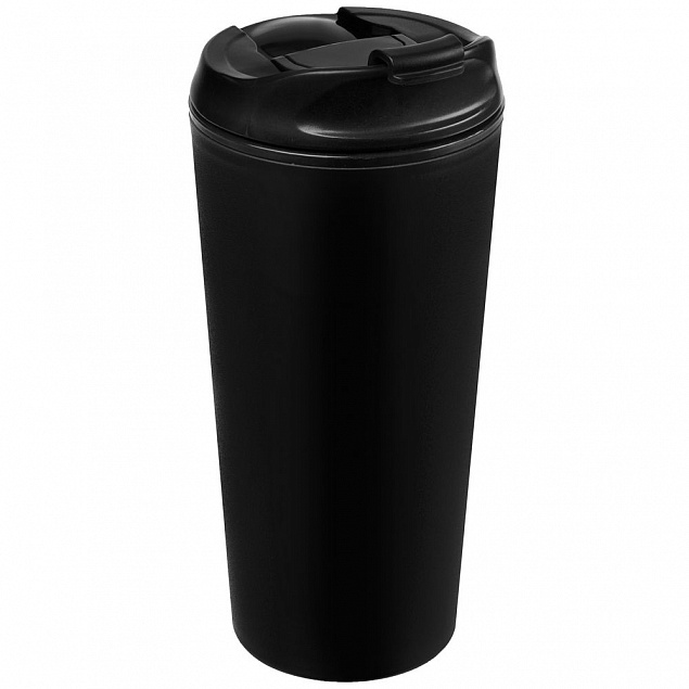 Термостакан Edda, черный с логотипом в Балашихе заказать по выгодной цене в кибермаркете AvroraStore