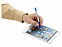 Ручка-стилус Nash с маркером, синий классический/серебристый с логотипом в Балашихе заказать по выгодной цене в кибермаркете AvroraStore