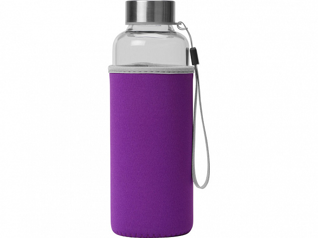Бутылка для воды Pure c чехлом, 420 мл, фиолетовый с логотипом в Балашихе заказать по выгодной цене в кибермаркете AvroraStore