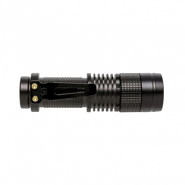 Карманный фонарик CREE, 3W, черный с логотипом в Балашихе заказать по выгодной цене в кибермаркете AvroraStore