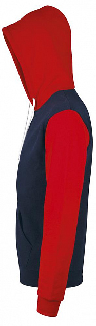 Толстовка на молнии SILVER 280 темно-синяя с красным с логотипом в Балашихе заказать по выгодной цене в кибермаркете AvroraStore