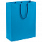 Пакет бумажный Porta XL, голубой с логотипом в Балашихе заказать по выгодной цене в кибермаркете AvroraStore