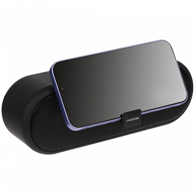 Беспроводная стереоколонка Uniscend Roombox, черная с логотипом в Балашихе заказать по выгодной цене в кибермаркете AvroraStore