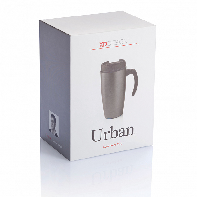 Термокружка Urban, 400 мл, серый с логотипом в Балашихе заказать по выгодной цене в кибермаркете AvroraStore
