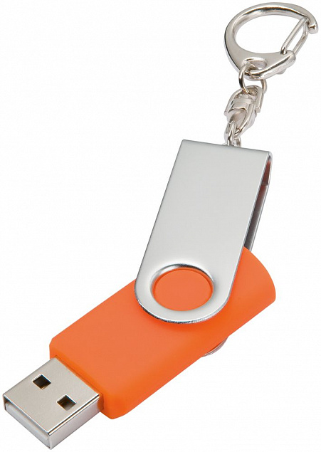 Флешка Twist, оранжевая, 16 Гб с логотипом в Балашихе заказать по выгодной цене в кибермаркете AvroraStore
