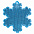 Пешеходный светоотражатель «Снежинка», синий с логотипом в Балашихе заказать по выгодной цене в кибермаркете AvroraStore