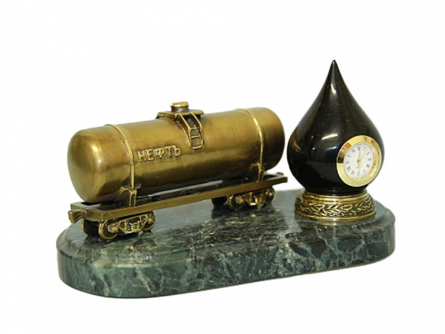 Настольные часы «Черное золото» с логотипом в Балашихе заказать по выгодной цене в кибермаркете AvroraStore