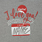 Футболка Hello! I Love You!, серый меланж с логотипом в Балашихе заказать по выгодной цене в кибермаркете AvroraStore