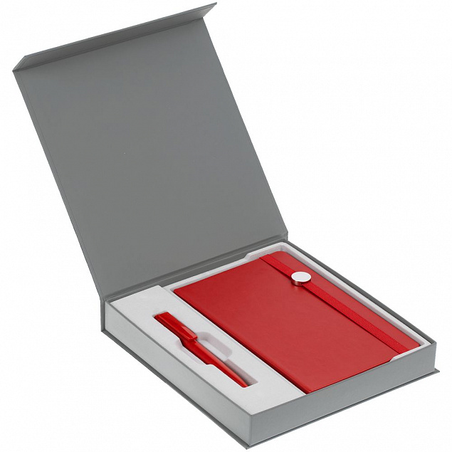Коробка Arbor под ежедневник и ручку, светло-серая с логотипом в Балашихе заказать по выгодной цене в кибермаркете AvroraStore