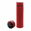 Термос Reactor софт-тач с датчиком температуры (красный) с логотипом в Балашихе заказать по выгодной цене в кибермаркете AvroraStore