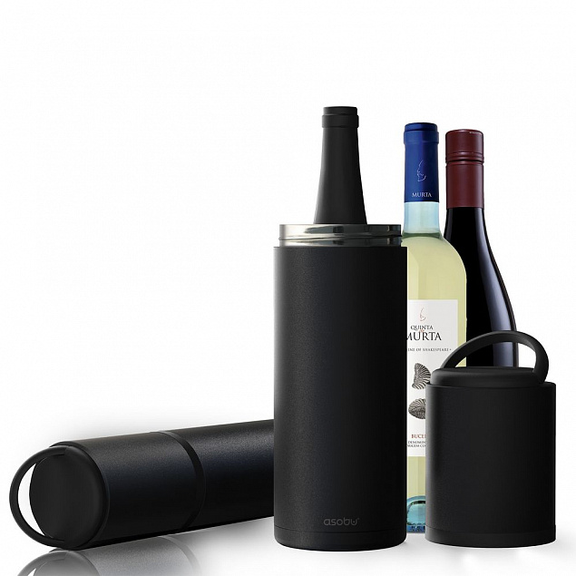 Термофутляр для вина Vin Blanc, черный с логотипом в Балашихе заказать по выгодной цене в кибермаркете AvroraStore