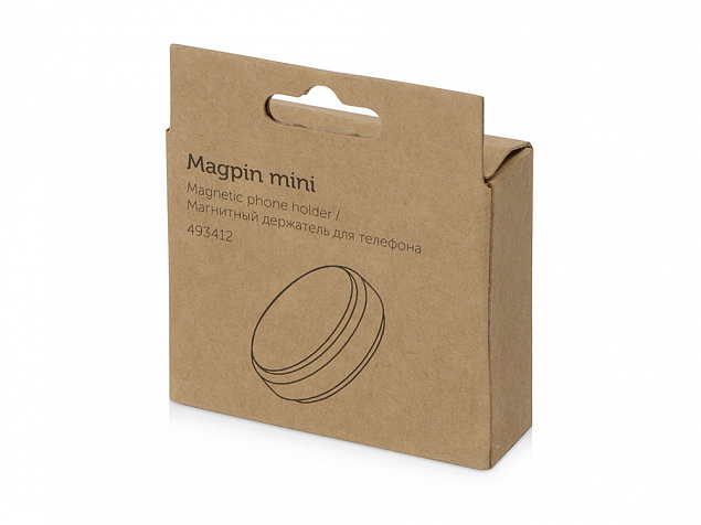 Магнитный держатель для телефона Magpin mini, черный/стальной с логотипом в Балашихе заказать по выгодной цене в кибермаркете AvroraStore