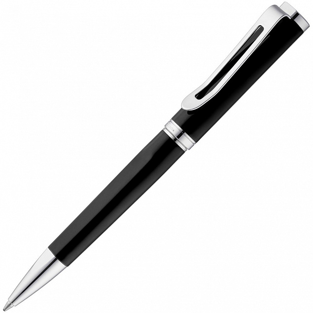 Ручка шариковая Phase, черная с логотипом в Балашихе заказать по выгодной цене в кибермаркете AvroraStore