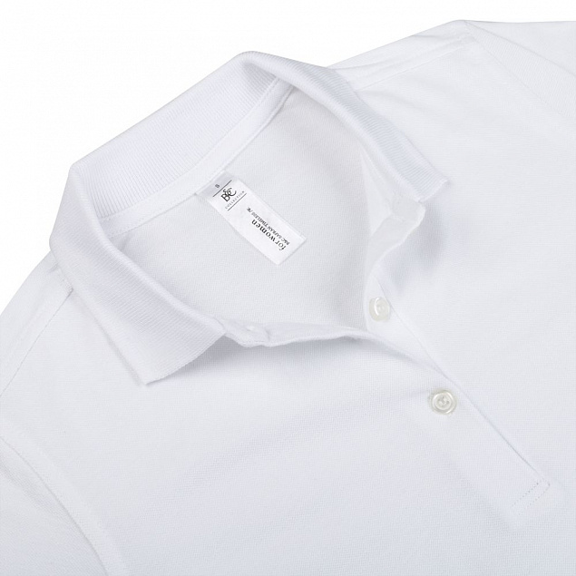 Рубашка поло женская Safran Timeless белая с логотипом в Балашихе заказать по выгодной цене в кибермаркете AvroraStore