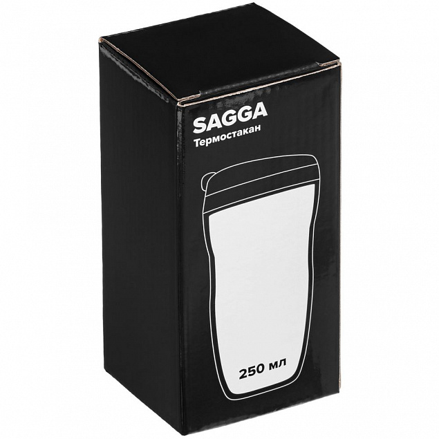 Термостакан Sagga, белый с логотипом в Балашихе заказать по выгодной цене в кибермаркете AvroraStore