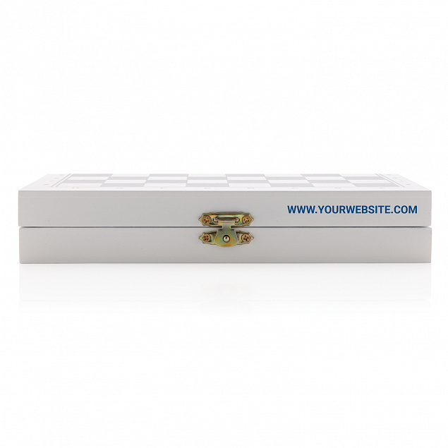 Набор настольных игр 3-в-1 в деревянной коробке FSC® с логотипом в Балашихе заказать по выгодной цене в кибермаркете AvroraStore