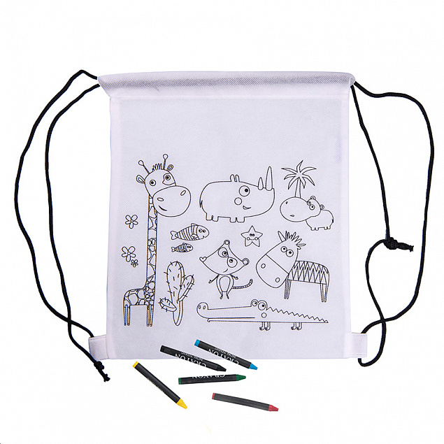 Рюкзак для раскрашивания WIZZY с восковыми мелками (5шт) с логотипом в Балашихе заказать по выгодной цене в кибермаркете AvroraStore